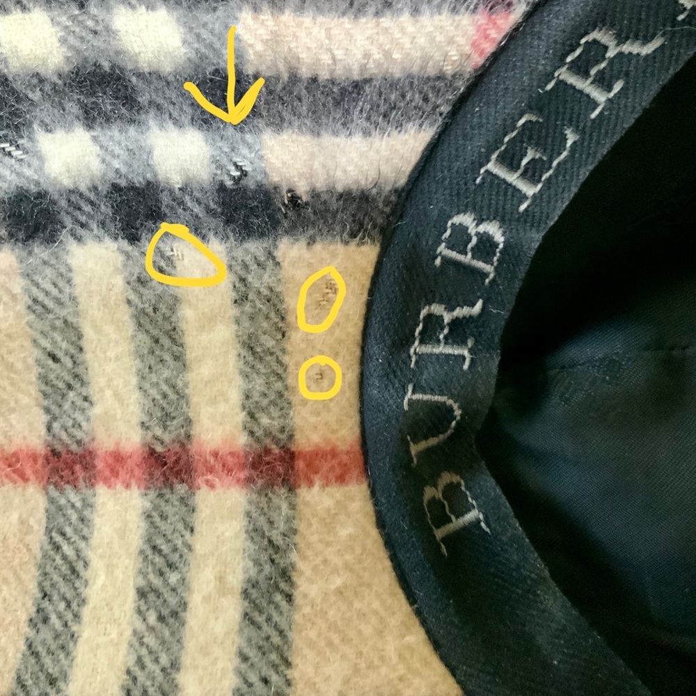 Authentic Vintage Burberry Cashmere Baseball Cap - Picture 3 of 11